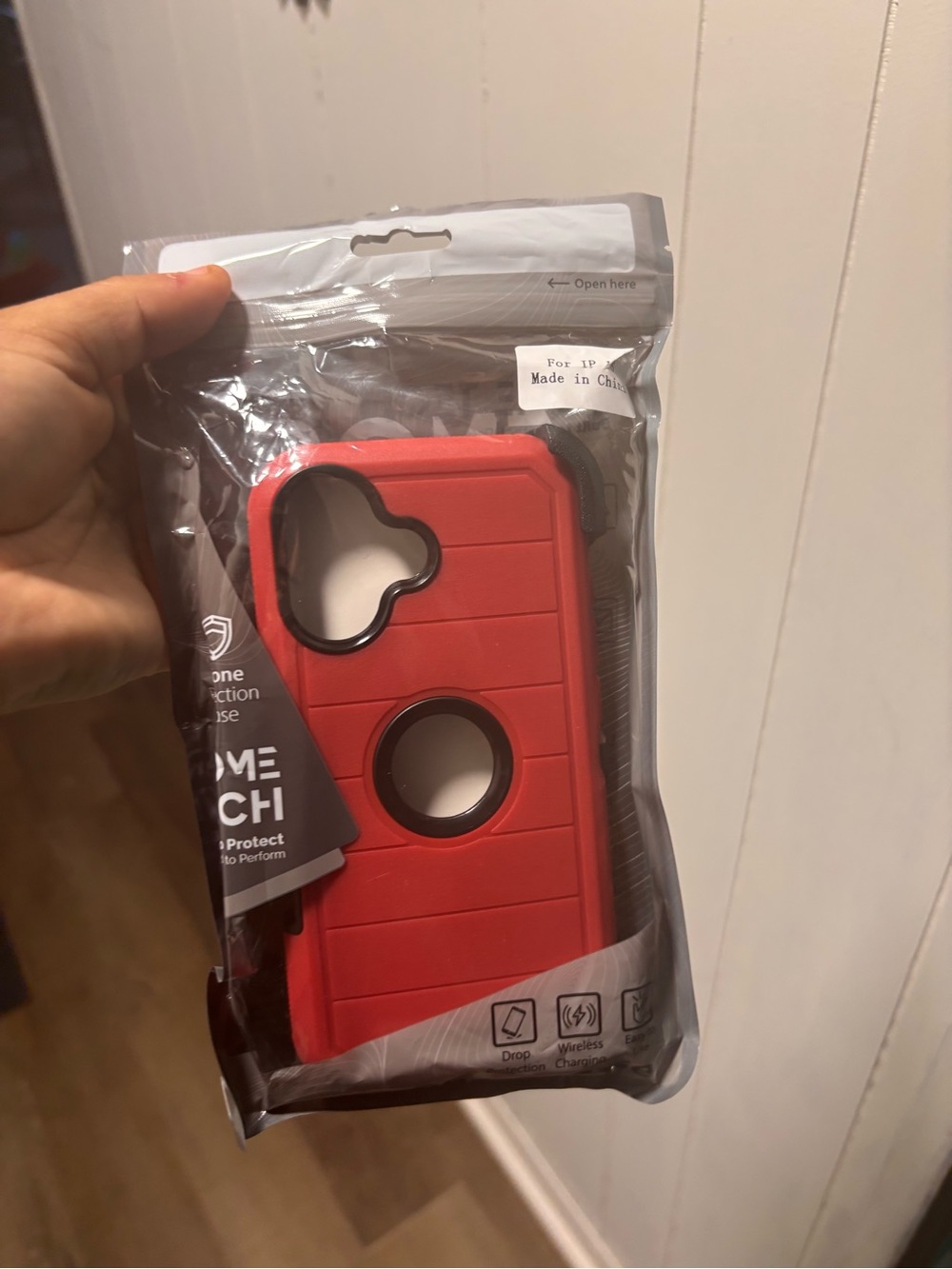 Red Rugged Phone Case with Ring Holder